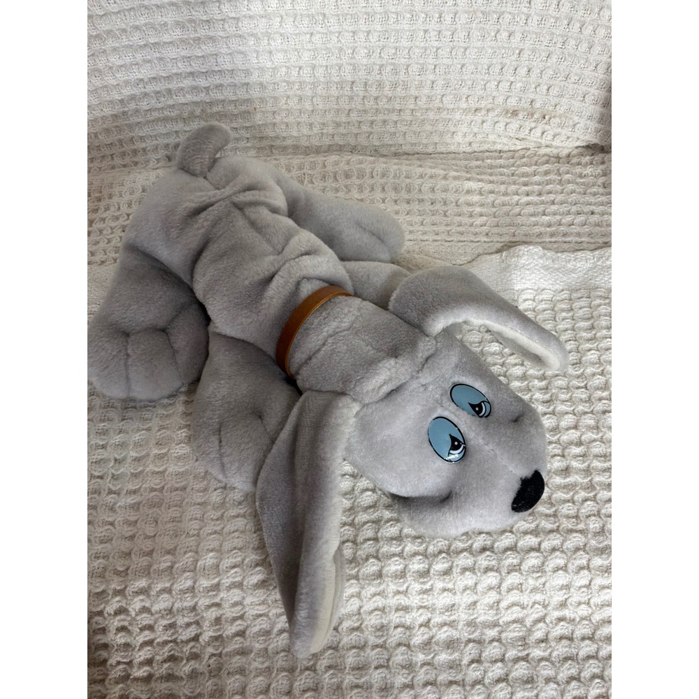 Vintage Unisex JRL Toys Little Lonely Puppies Plush Dog Medium Grey